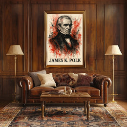 James K. Polk 19th Century Historical Presidential Poster