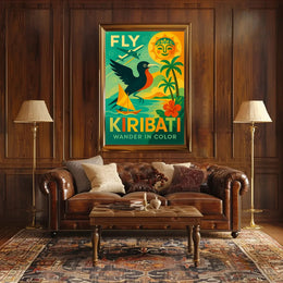 Vibrant Kiribati Travel Poster With Retro Modern Charm PosterGoat