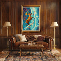 Surreal Stag Adventure Fantasy or Mythology Poster