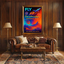 Fly to Death Valley National Park Poster