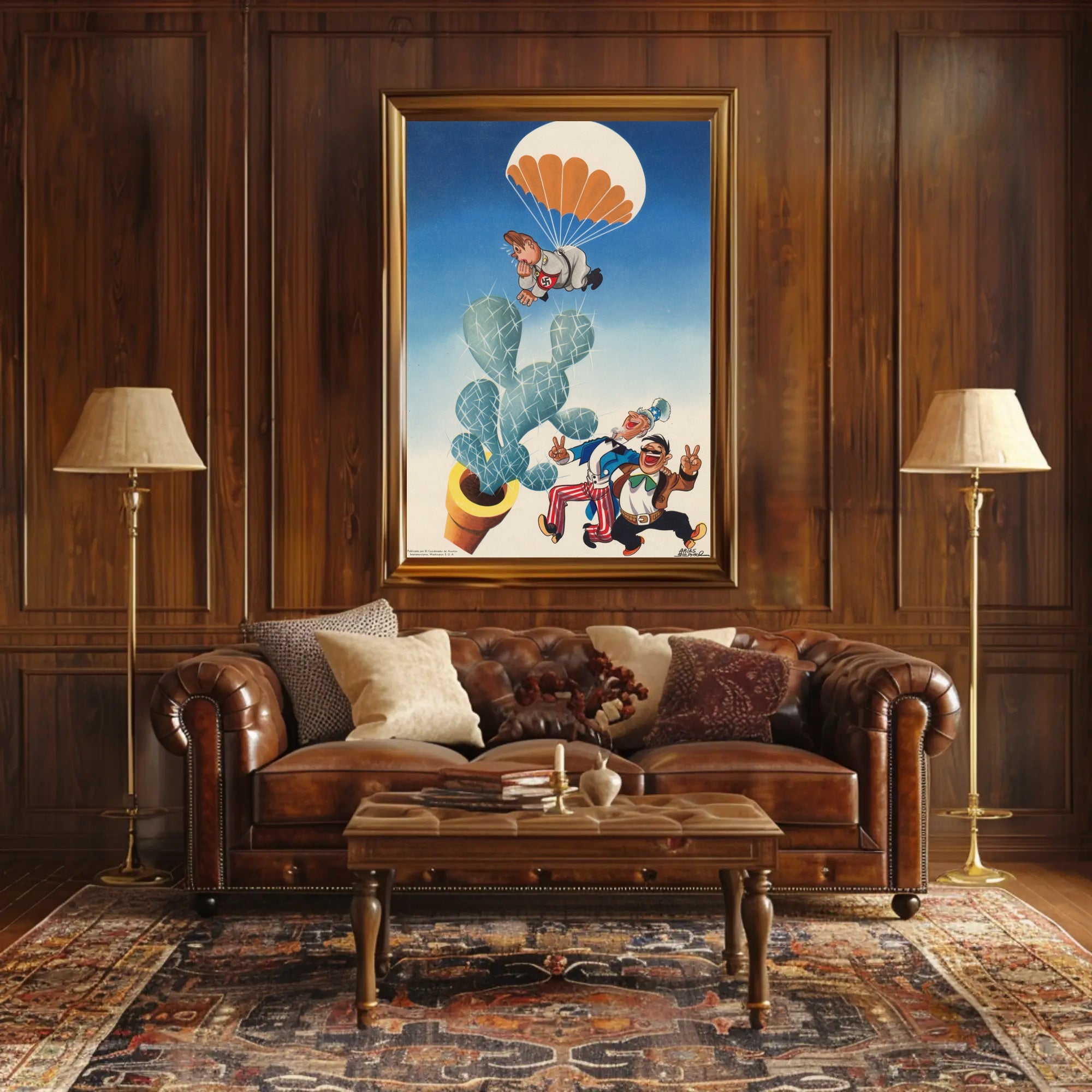Parachute Predicament Poster PosterGoat