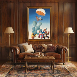 Parachute Predicament Poster PosterGoat