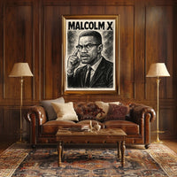 Malcolm X Portrait Poster