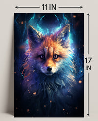 Mystical Fox Portrait Poster PosterGoat