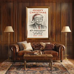 47th President Christmas Greeting Poster