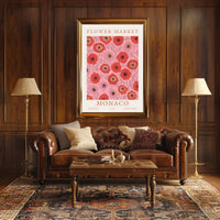 Flower Market Monaco Poster