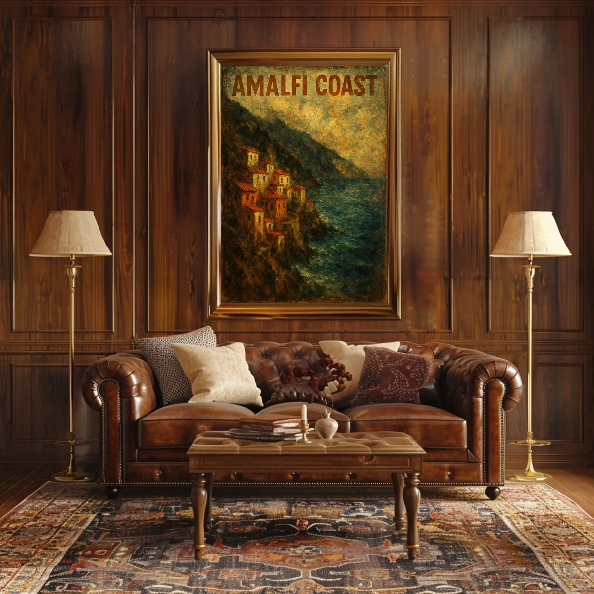 Amalfi Coast Poster Wall Art For Coastal Decor 18x24