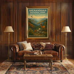 Shenandoah National Park Vintage Landscape National Park Poster