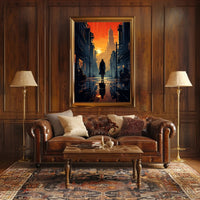 Sunset In The Cityscape Poster