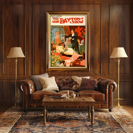The Great Dayton Show Magic Performance Vintage Artistic Poster