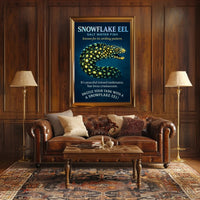 Snowflake Eel Poster Saltwater Fish Striking Marine Art