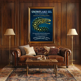 Snowflake Eel Poster Saltwater Fish Striking Marine Art