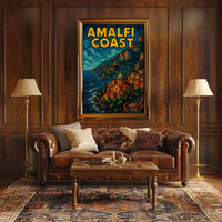 Amalfi Coast Poster Wall Art Travel Print 18x24 Home Decor