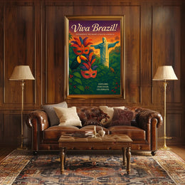 Viva Brazil Experience the Heart of South America Poster