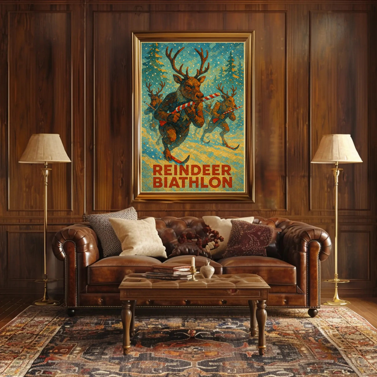 Reindeer Biathlon Poster