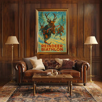 Reindeer Biathlon Poster