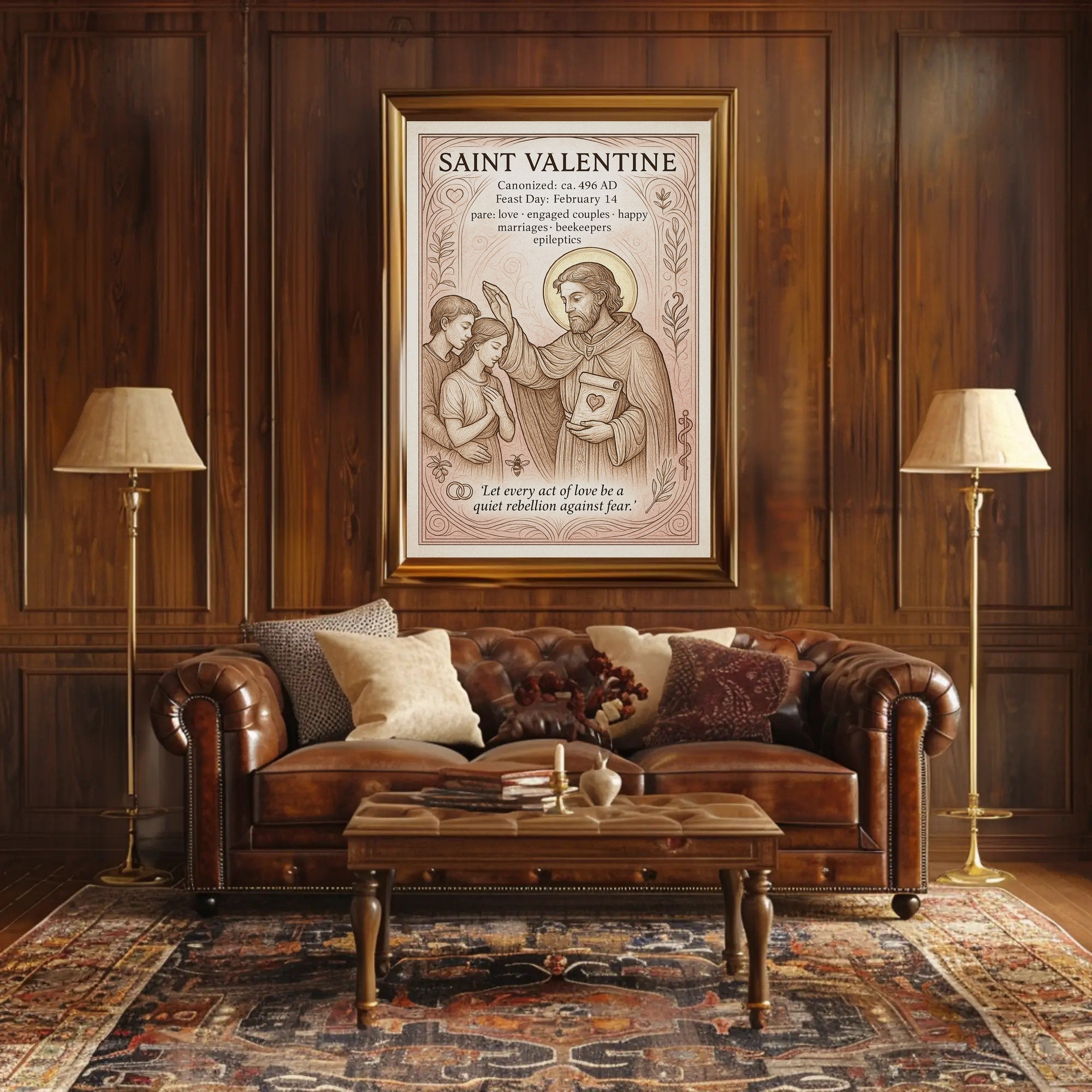 Saint Valentine Patron of Love Poster PosterGoat