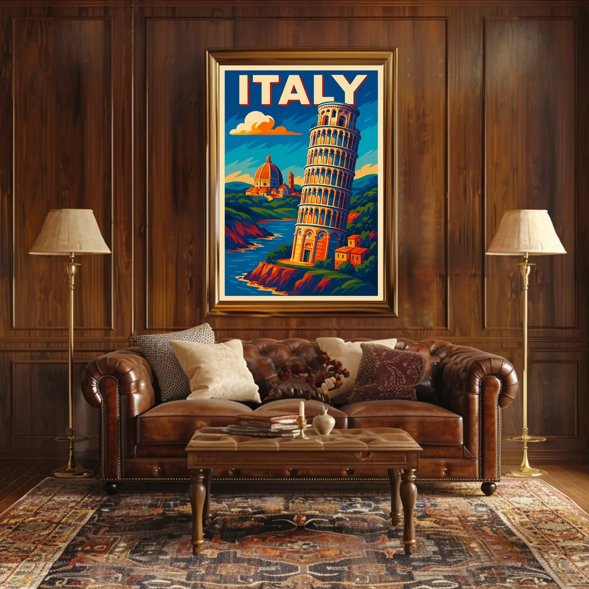 Vibrant Italy Travel Poster