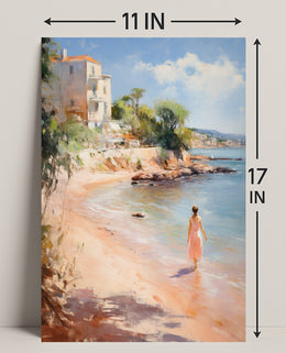 Tranquil Beach Stroll Poster