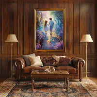 Vibrant Abstract Cityscape Art Deco Poster