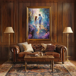 Vibrant Abstract Cityscape Art Deco Poster