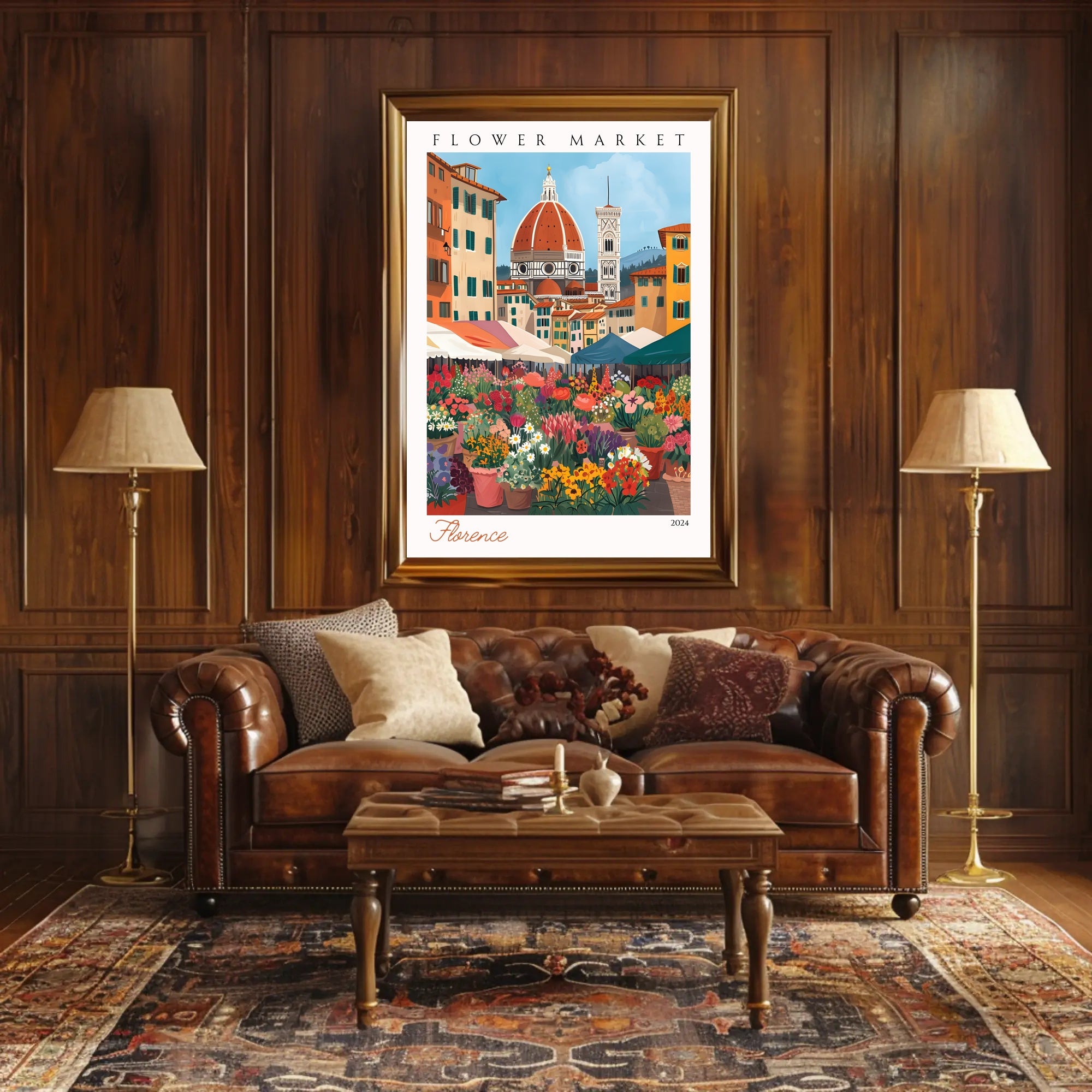 Florence Flower Market 2024 Poster PosterGoat