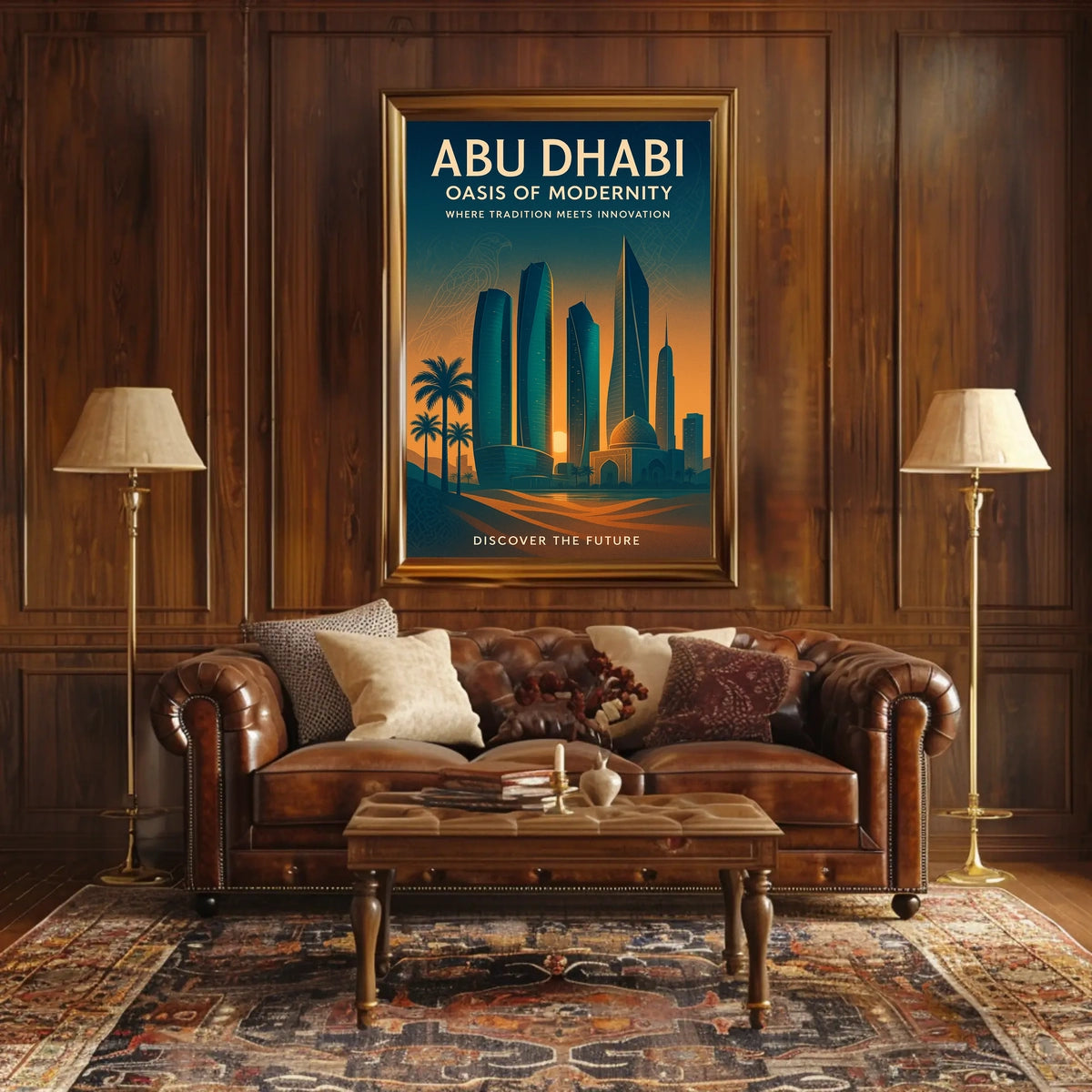 Abu Dhabi Cityscape Tradition Meets Innovation Travel Poster