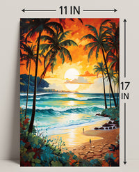 Tropical Sunset Serenity Poster
