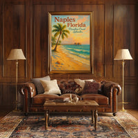 Paradise Coast Splendor Vintage Beach Poster Art