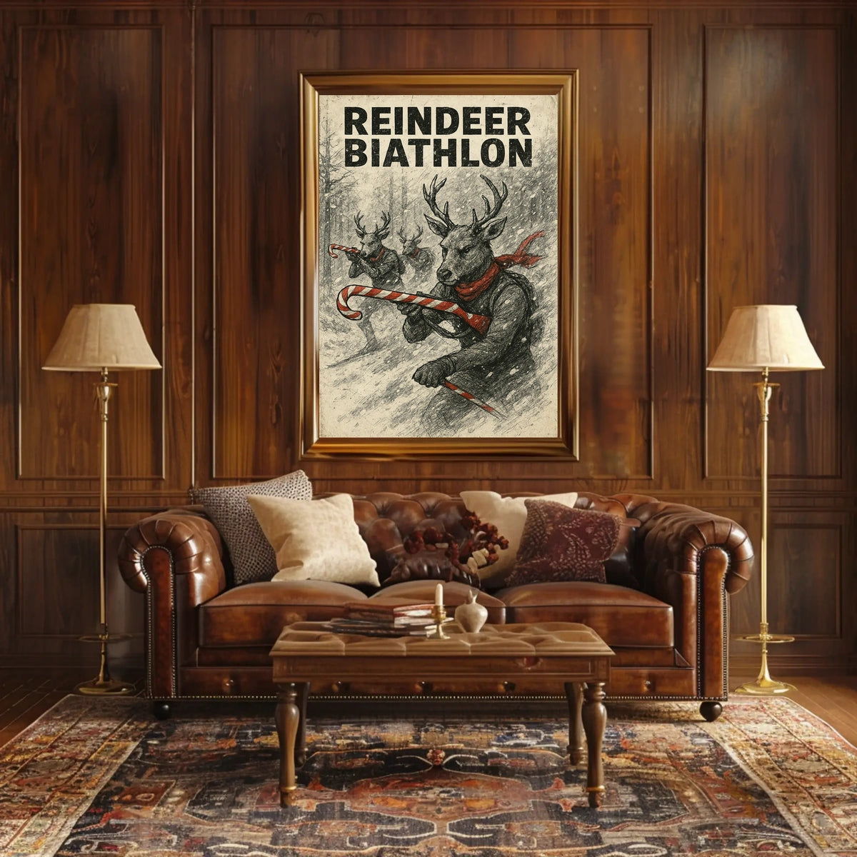 Reindeer Biathlon Poster