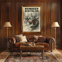 Reindeer Biathlon Poster