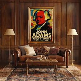 John Adams 2nd President of the United States Street Art Mashup Poster