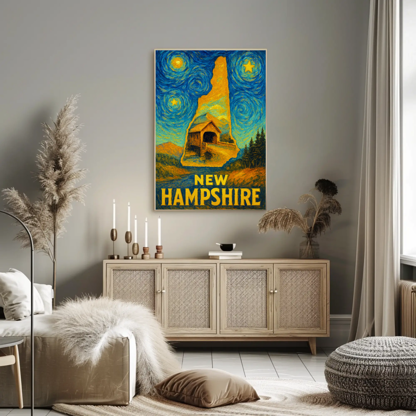 New Jersey Starry Night Poster