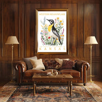 Western Meadowlark Kansas State Bird Art Poster