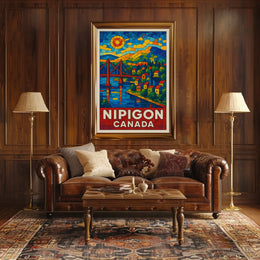 Nipigon Canada Vibrant Mosaic Poster