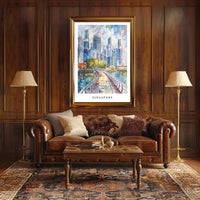 Singapore Skyline Poster PosterGoat