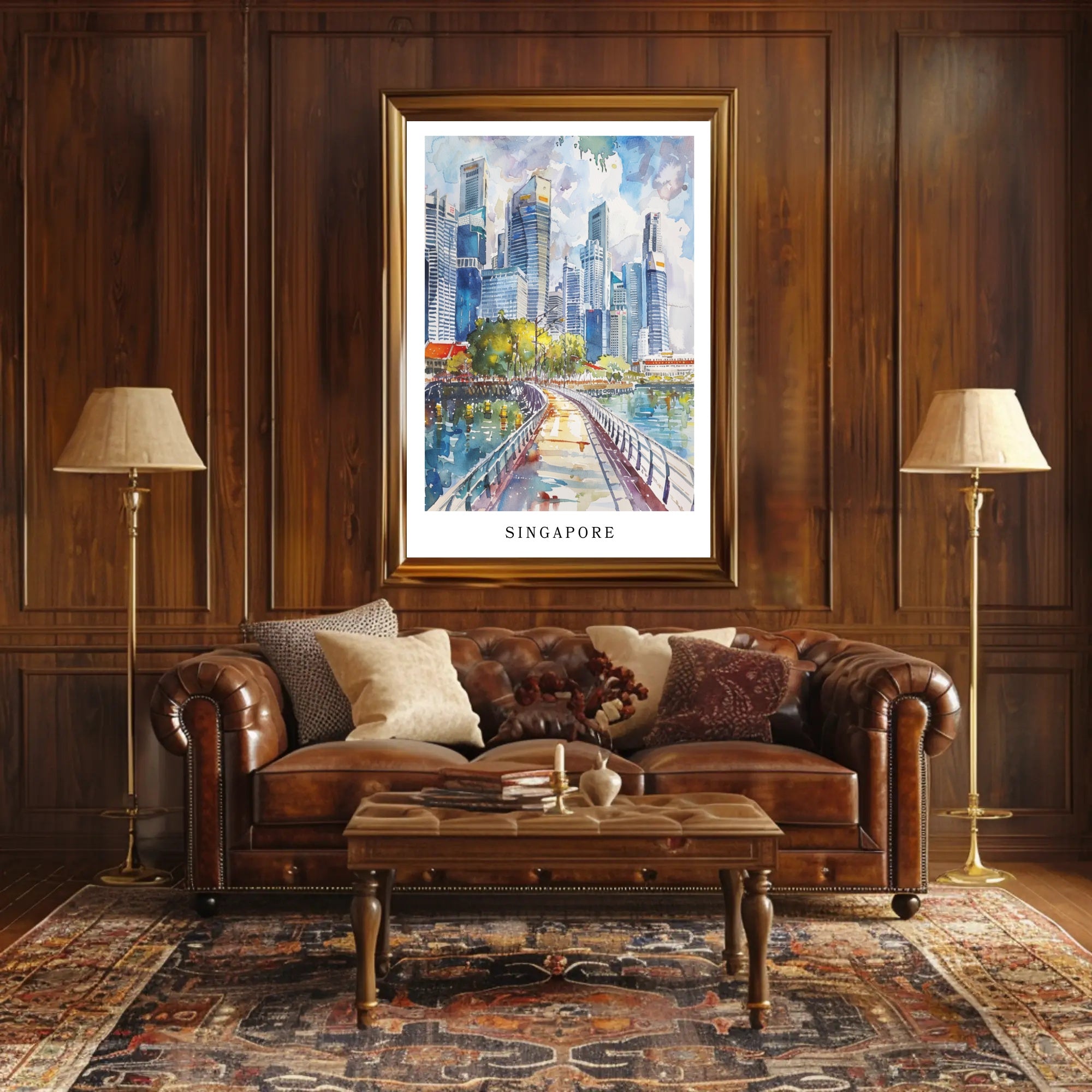 Singapore Skyline Poster PosterGoat
