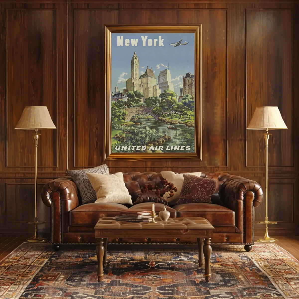 New York City Travel Adventure Poster Vintage Wall Art