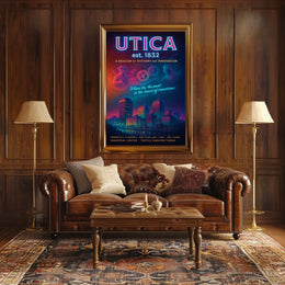 Utica Heritage and Innovation Urban Cityscape Poster
