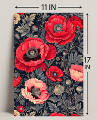 Elegant Red Poppies Artwork, Abstract or Artistic Poster
