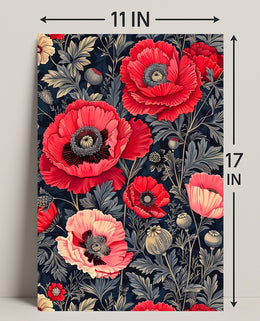 Elegant Red Poppies Artwork, Abstract or Artistic Poster
