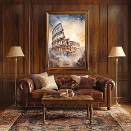 Colosseum Ancient Rome Travel Artwork Travel Poster