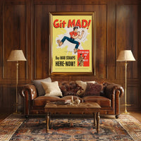 Git Mad Buy War Stamps Vintage Poster Decor PosterGoat