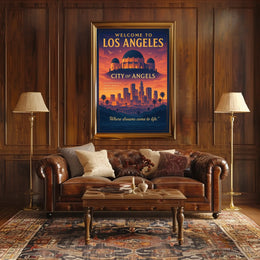 Los Angeles Dreams Vintage Travel Poster Art