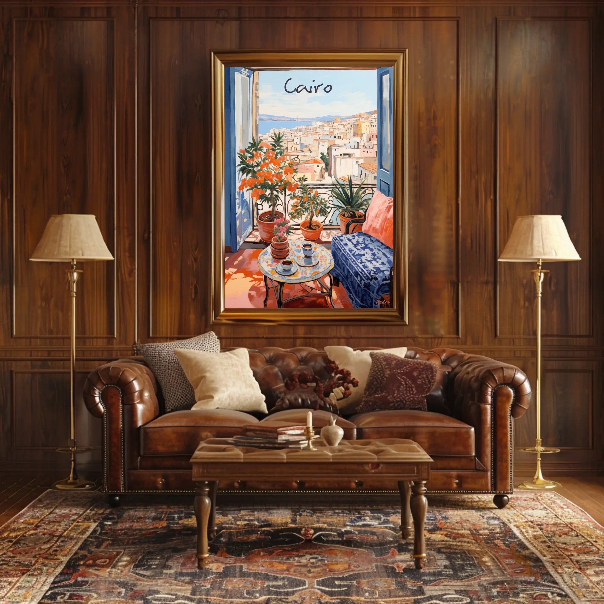 Tranquil Balcony in Cairo Poster