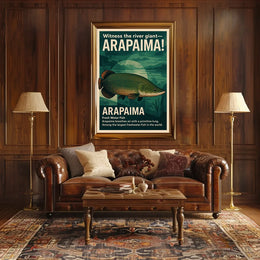 Arapaima: Amazon's Air-Breathing Giant Fish Poster