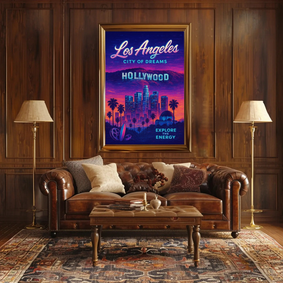 Los Angeles Dreamscape Poster: Neon City Vibes