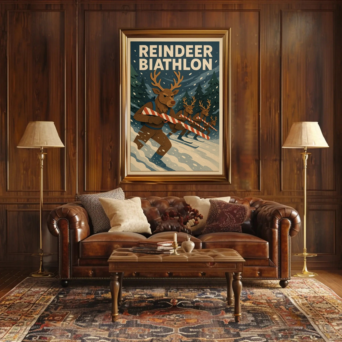 Reindeer Biathlon Poster