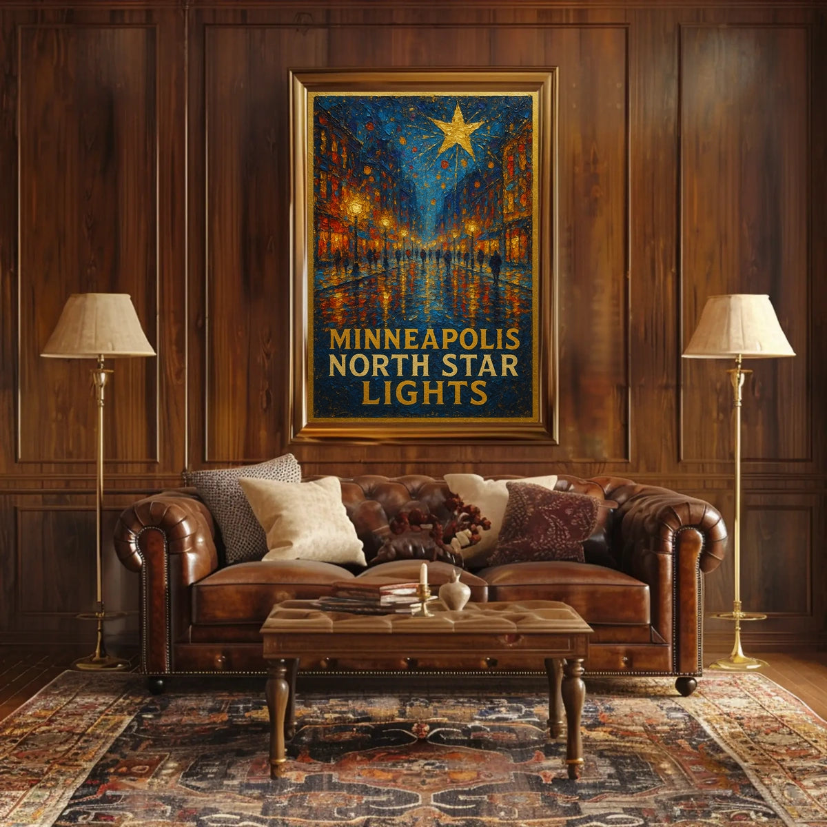 Minneapolis North Star Lights Poster