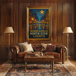 Minneapolis North Star Lights Poster